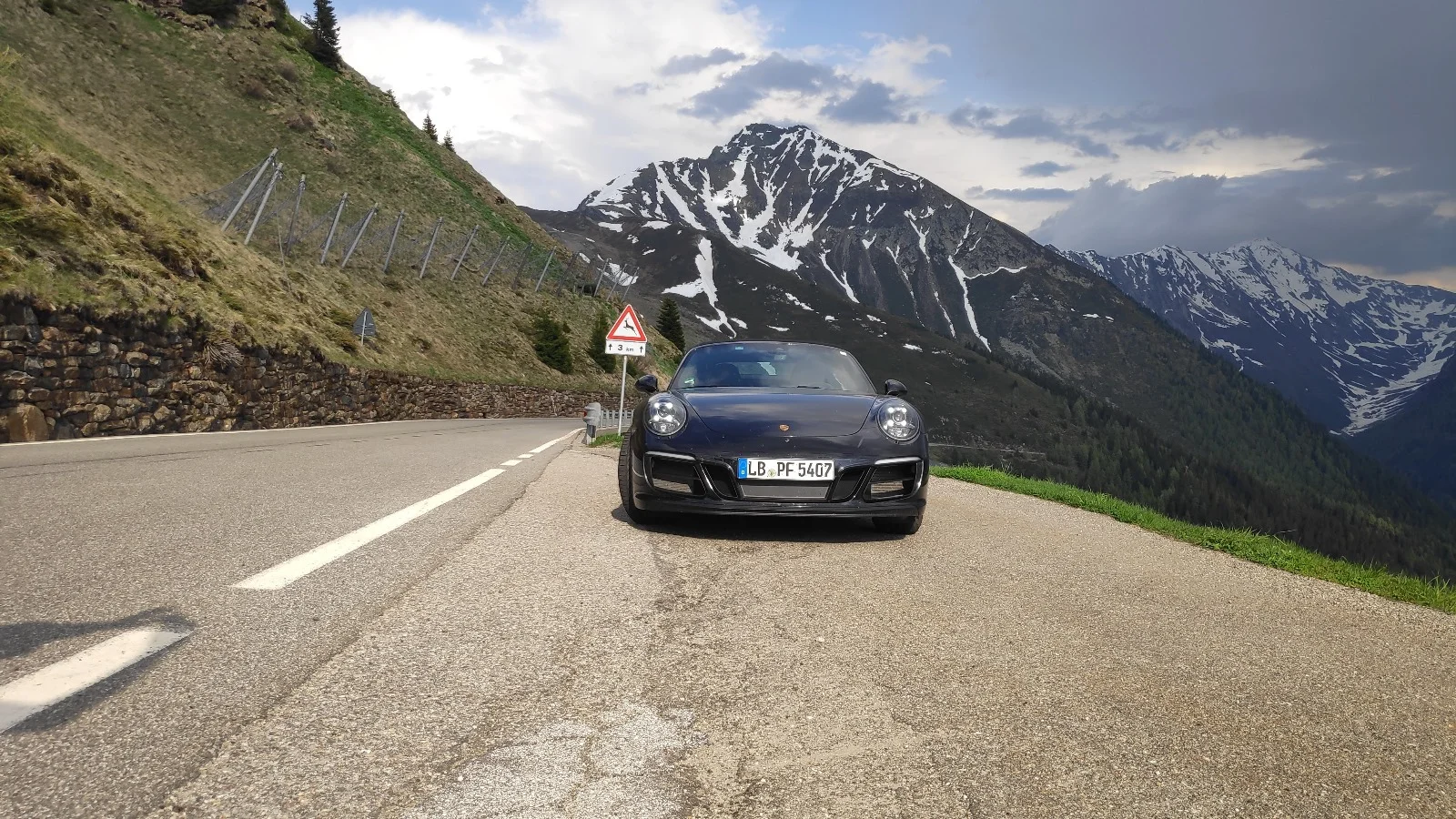 Grossglockner pass road switchbacks