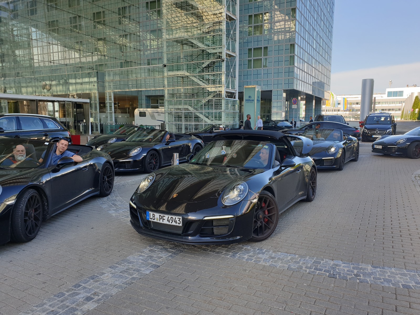 Porsche lineup before departure